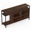 Duskin Engineering Wood Floor Standing Tv Entertainment Unit In Brown Maple Finish
