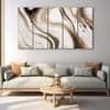 The Castle Decor Marble Abstract Art Wall Painting Wooden Framed  Painting 27x48 Inch Style 5