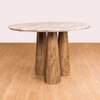 Hump Solid Wood Four Seater Dining Table in Brown Colour