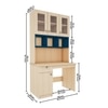 Swotty Study Table With Storage Blue And Beige Teak