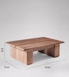 Paro Solid Wood Coffee Table In  Natural Finish