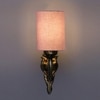 Devansh Metal Electric Wall Light in Antique Gold Colour with Grey Shade Count of 1 Light