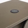 Manfred Leather Side Table in Brown Colour