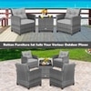 Carry Bird Wicker Patio Furniture Outdoor Balcony Chairs In Grey Colour