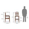 Stinson Solid Wood Bar Stool in Teak Finish