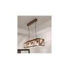 Symmetric Centrum Brown Solid Wood Cluster Hanging Light