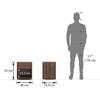 Zoey Engineered Wood Bedside Table in Classic Walnut Finish
