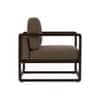 Aura Boucle Fabric Arm Chair in Brown Colour