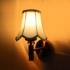 Devansh Gold Wall Mounted Lamp With Off-White Cotton Shade