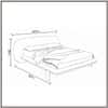Aeris Cloudline King Size Bed in Boucle With Oak wood Frame