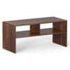 Oliver Engineered Wood Coffee Center Sofa Tea/Teapoy Console Table With Storage (Brown Maple)