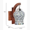 Devansh Solid Wood Electric Wall Light in Brown Colour with Multi Shade Count of 1 Light