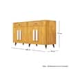 Hexa Red Multipurpose Storage Cabinet With 2 Drawer 4 Door in Giant Wood Colour