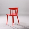 Kepler Brooks Aura Cafeteria Dining Chair in Red Colour