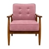 Armari Boucle Fabric Arm Chair in Pink Colour