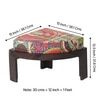 Nashville Sheesham Wood Coffee Table With 4 Stools Set In Mahogany Finish