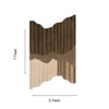 Handmade Wool Shaped Rug Modern Abstract Brown Beige 5 x 7 Feet Carpet