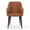 Owen Lounge Chair in Tan Leatherette