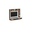 Primax Grande Engineering Wood Wall Mount TV Entertainment Unit Set Top Box Stand/TV Cabinet with Shelves for Books & Décor Display Unit Bed Living Room Upto 42 Inches (Brown Maple & White)