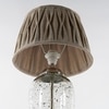 Secret Glass and Metal Table Lamp With Natural Linen Shade