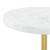 Glen Marble Side Table in Epl Gold Finish