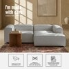 Elegantedge Wood Left Aligned 2-Seater With Upholstery Non Storage Sofa In Grey Colour