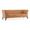 Weston 3 Seater Half Leather Sofa in Mustard Colour