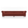 Winchester Essential 4 Seater Fabric Sofa In Dark Coral