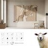 Abstract Natural Wool Wall Art Organic Textured 2 Panel Set 4 x 2 Feet