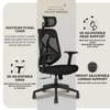 Kepler Brooks Marvel HB Office Desk Chair in Black Colour