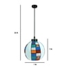 Globe Glass Electric Hanging Light in White Colour
