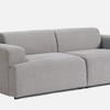 Comforthaven Wood 2 Seater With Upholstery Non Storage Sofa In Grey Colour