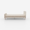 Minimalist Kids Single Bed in Oak and White Stripes