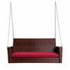 Carry Bird Wicker Patio Furniture Outdoor Balcony Swings In Brown And Maroon Colour