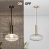 Maloto Clear Glass and Brass Hanging Light
