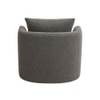 Oxford Boucle Fabric Lounge Chair in Grey Colour