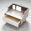 Marbella Wood Side Table in Grey Colour