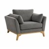 Lorentz Boucle Fabric Lounge Chair in Grey Colour