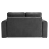 Alfon 2 Seater Velvet Pull Out Sofa Cum Bed with Storage In Dark Grey