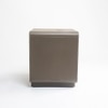 Manfred Leather Side Table in Brown Colour