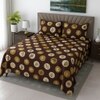 Maroon Floral 400 TC Cotton Flat Super King Size Bedsheet With 2 Pilllow Covers From Threads