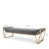 The Apex Golden Metal Bench in Black Finish