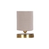 Helena White Jute table lamp with Gold wood base