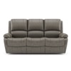 Lebowski Fabric Three Seater Recliner in Carbon Grey Colour