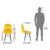 Beautiful Leatherette Dining Chair in Yellow Colour