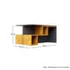 Hexa Engineered Wood Coffee Table With Storage In Slate Grey And Giant Wood