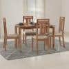 Catria - Martha 4 Seater Dining Table Set (Colour- Wheat Brown , Finish- Teak)