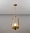 JUNIT Clear Glass and Brass Finish Metal Hanging Pendant Light