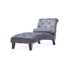 Knup Velvet Chaise Launger in Grey Colour