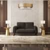 Granada Premium 2 Seater Fabric Sofa in Stone Grey Velvet Colour